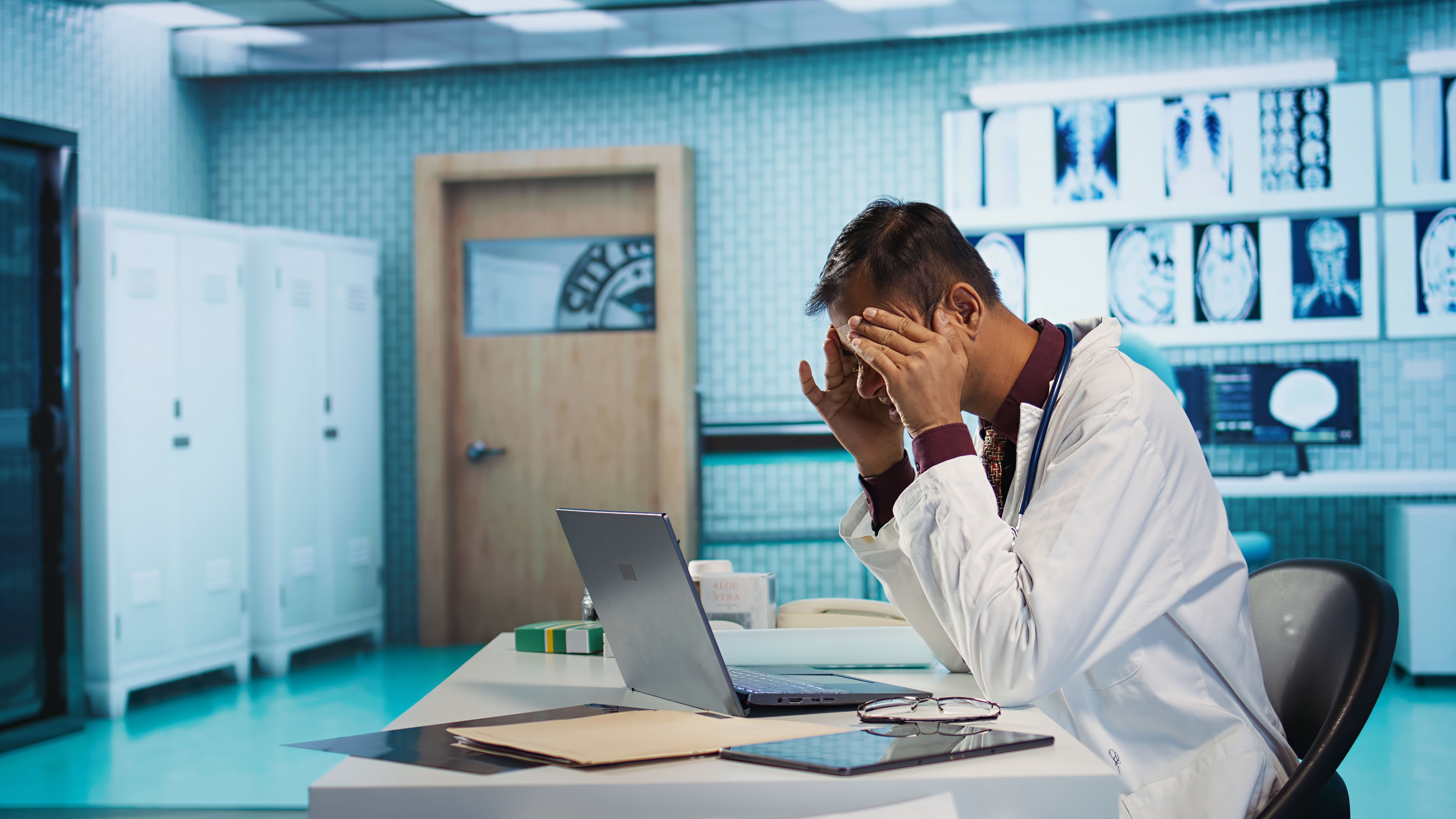 Album cover for 'False Memory' by Artifact — abstract blue and white geometric blur with gothic-style typography